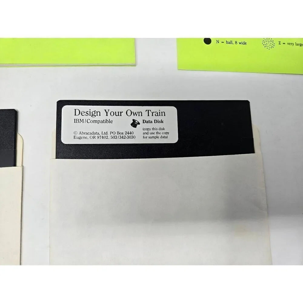 DESIGN YOUR OWN TRAIN ABRACADATA IBM PC COMPUTER GAME VINTAGE 1987